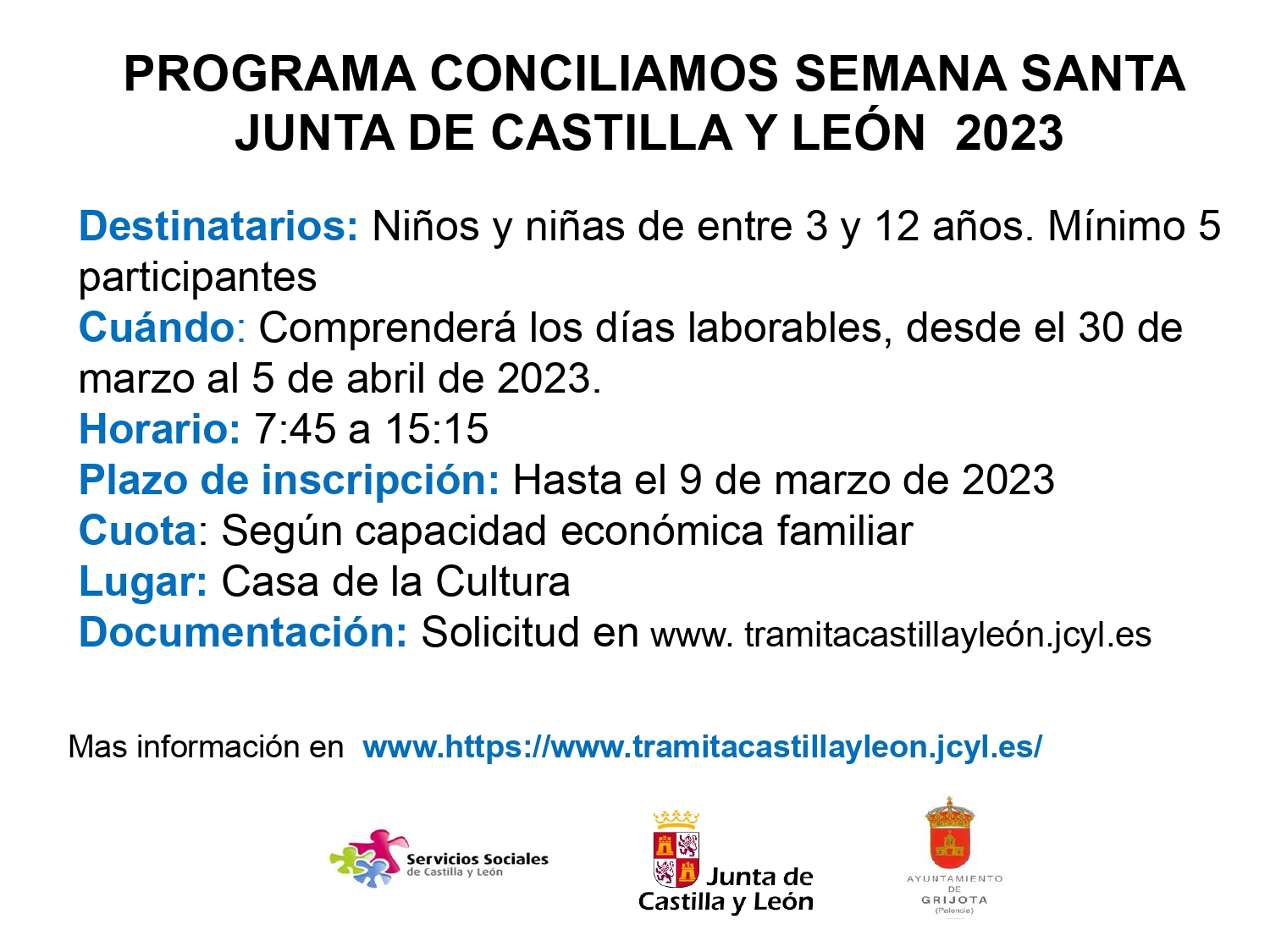 Conciliamos Semana Santa 2023 Junta de Castilla y León