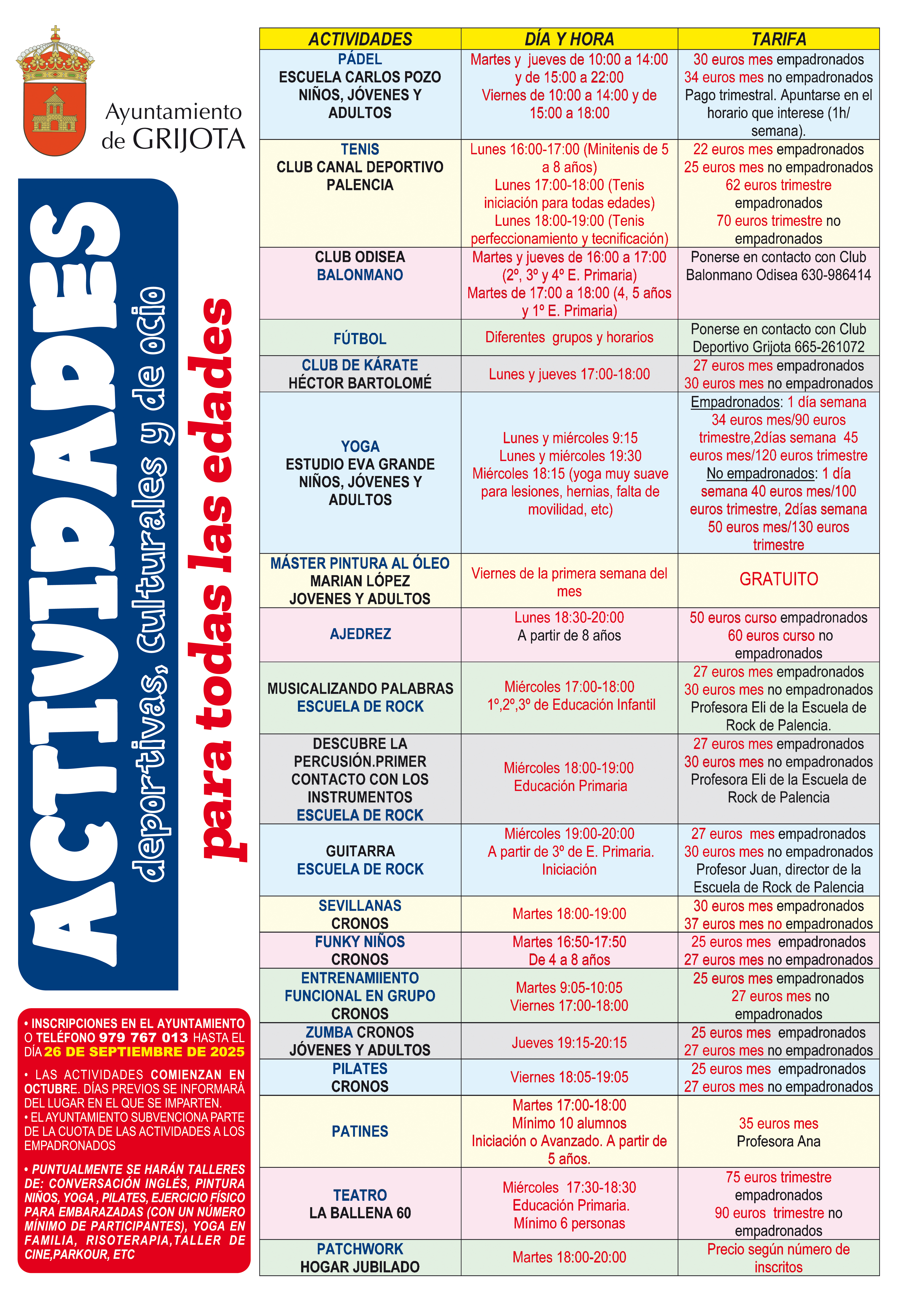 Actividades Extraescolares 2025/2026